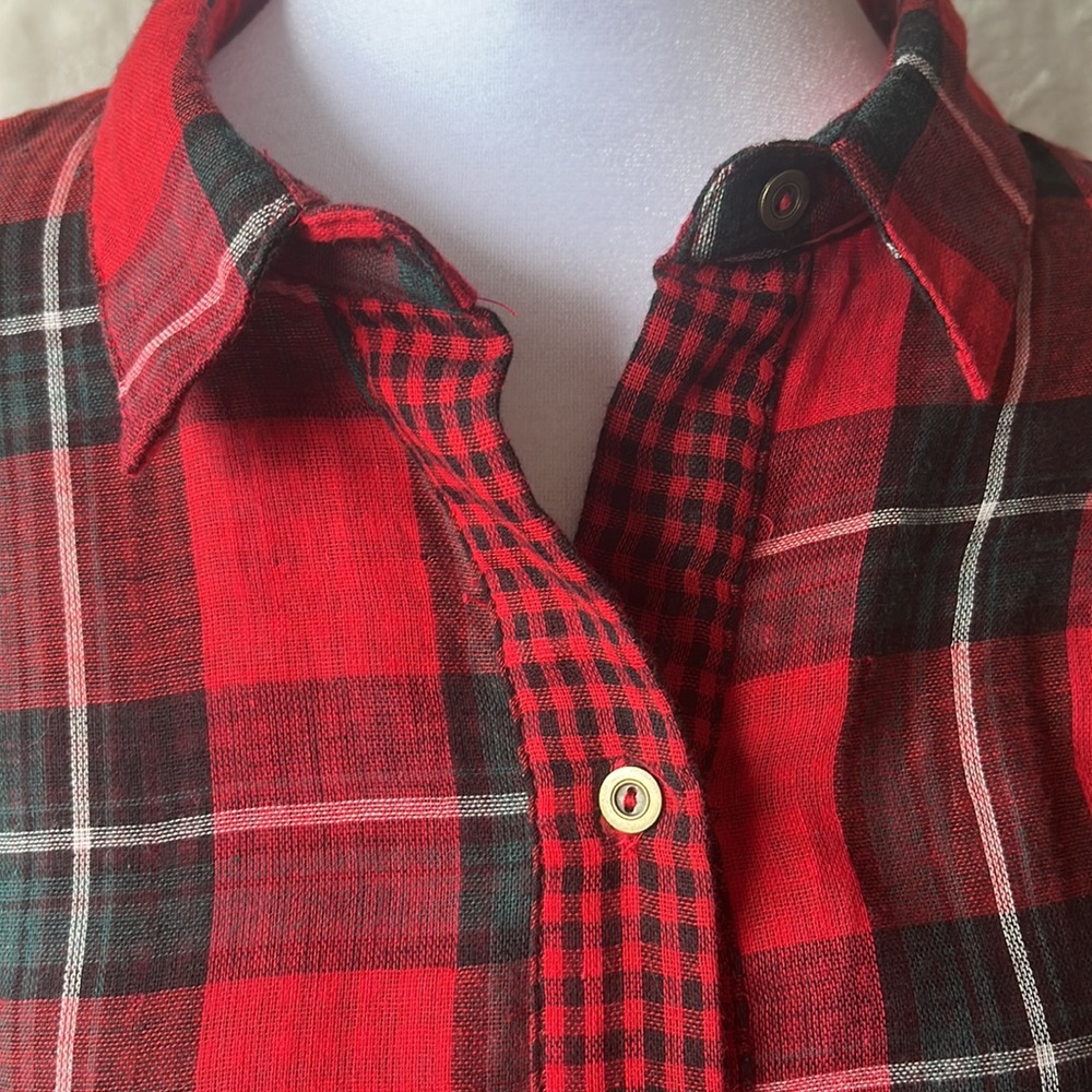 ✅Red Gingham Print Tunic - Picture 5 of 8